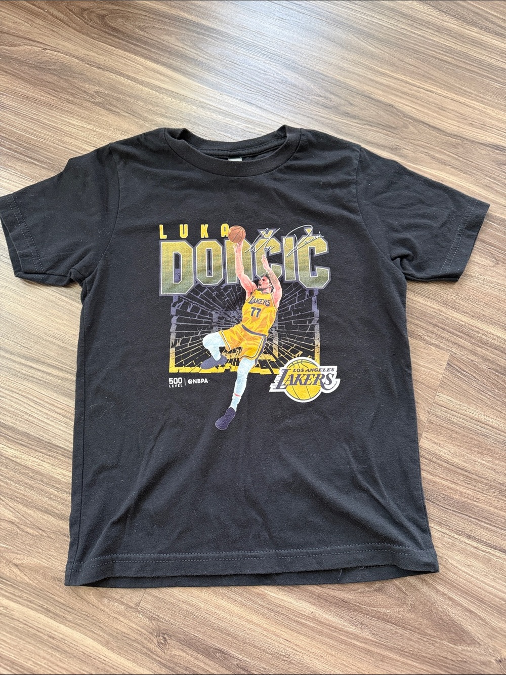 Next Level Apparel Black Kids Luka Doncic Lakers Graphic Tee Size Small 6-7